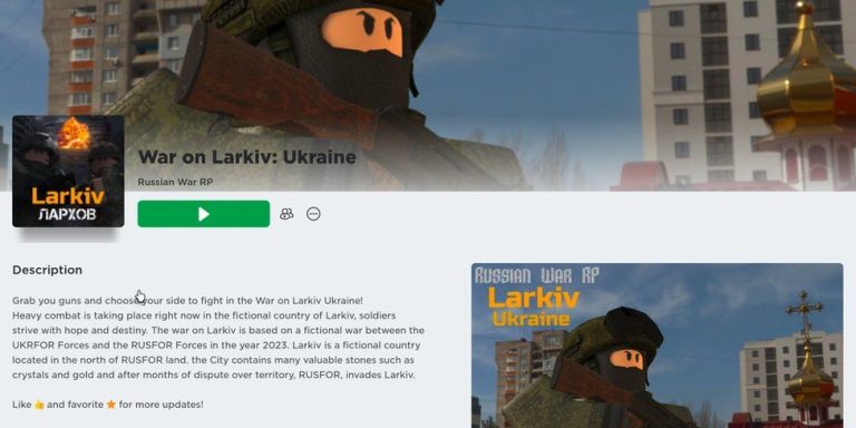 Roblox, Ukrayna ve Rusya savaş modu