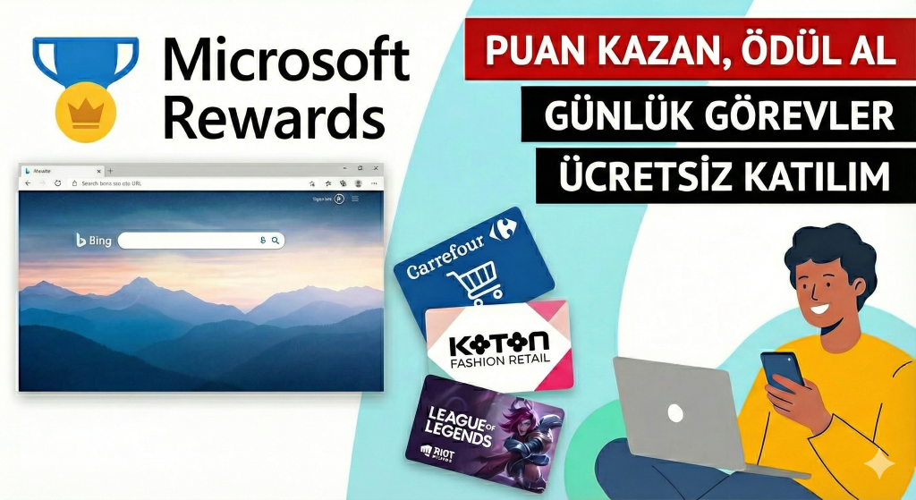 Microsoft Bing Kullanarak Hediye Çekleri ve Ödüller Kazanın Microsoft Rewards 1024x559 - Microsoft Bing Kullanarak Hediye Çekleri ve Ödüller Kazanın